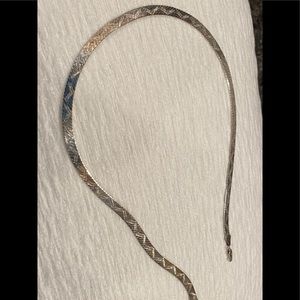 Italy 925 Sterling Silver herringbone necklace